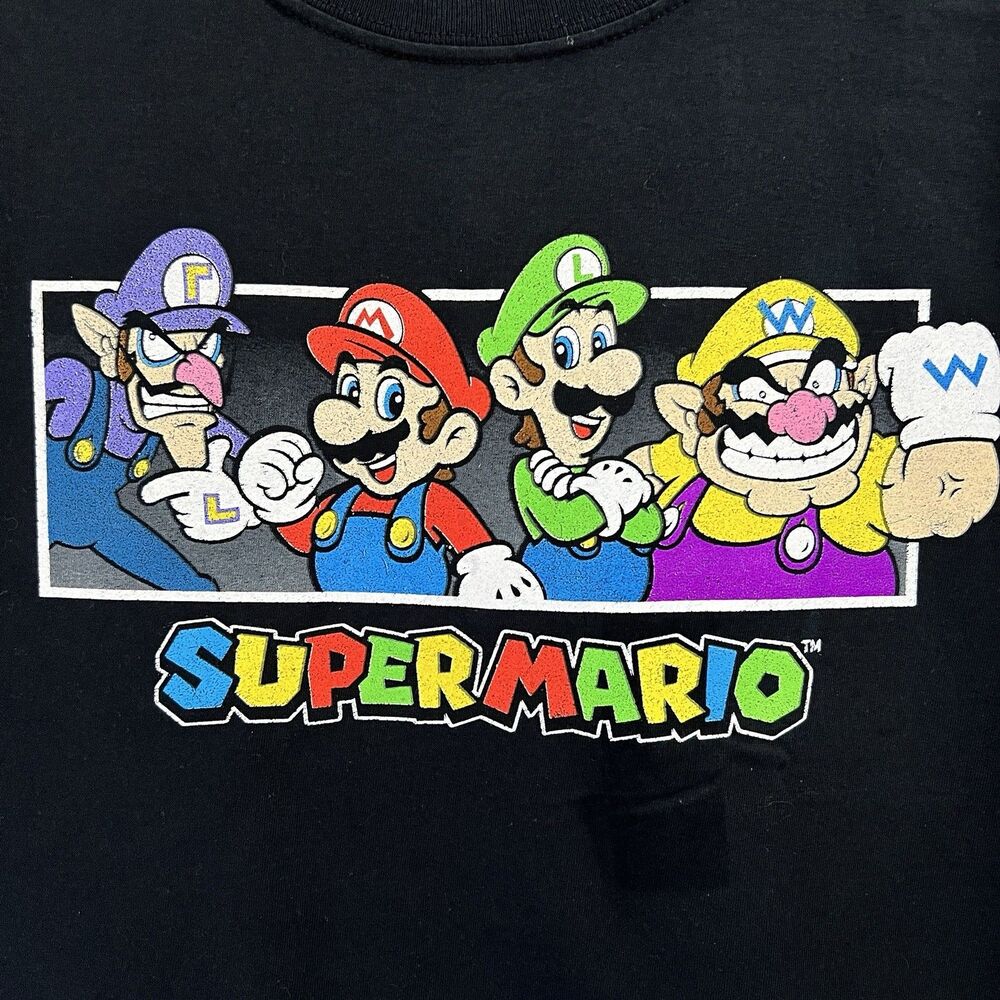 NWT “Super Mario” MEDTshirt Luigi Wario Waluigi Nintendo Arcade Retro Video Game